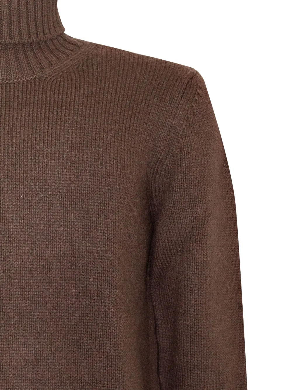  Eleventy Turtleneck Ribbed-trim Sweater - Brown 