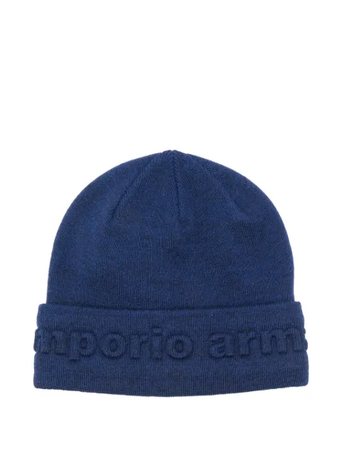 Emporio Armani Kids logo-detail beanie hat