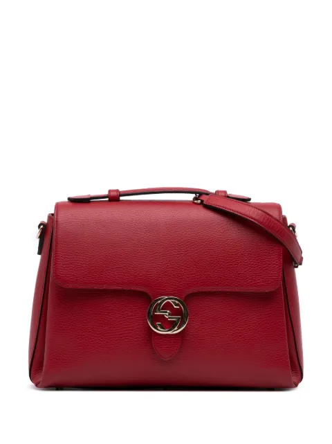 Gucci Pre-Owned 2016-2025 Medium Dollar Calf Interlocking G satchel