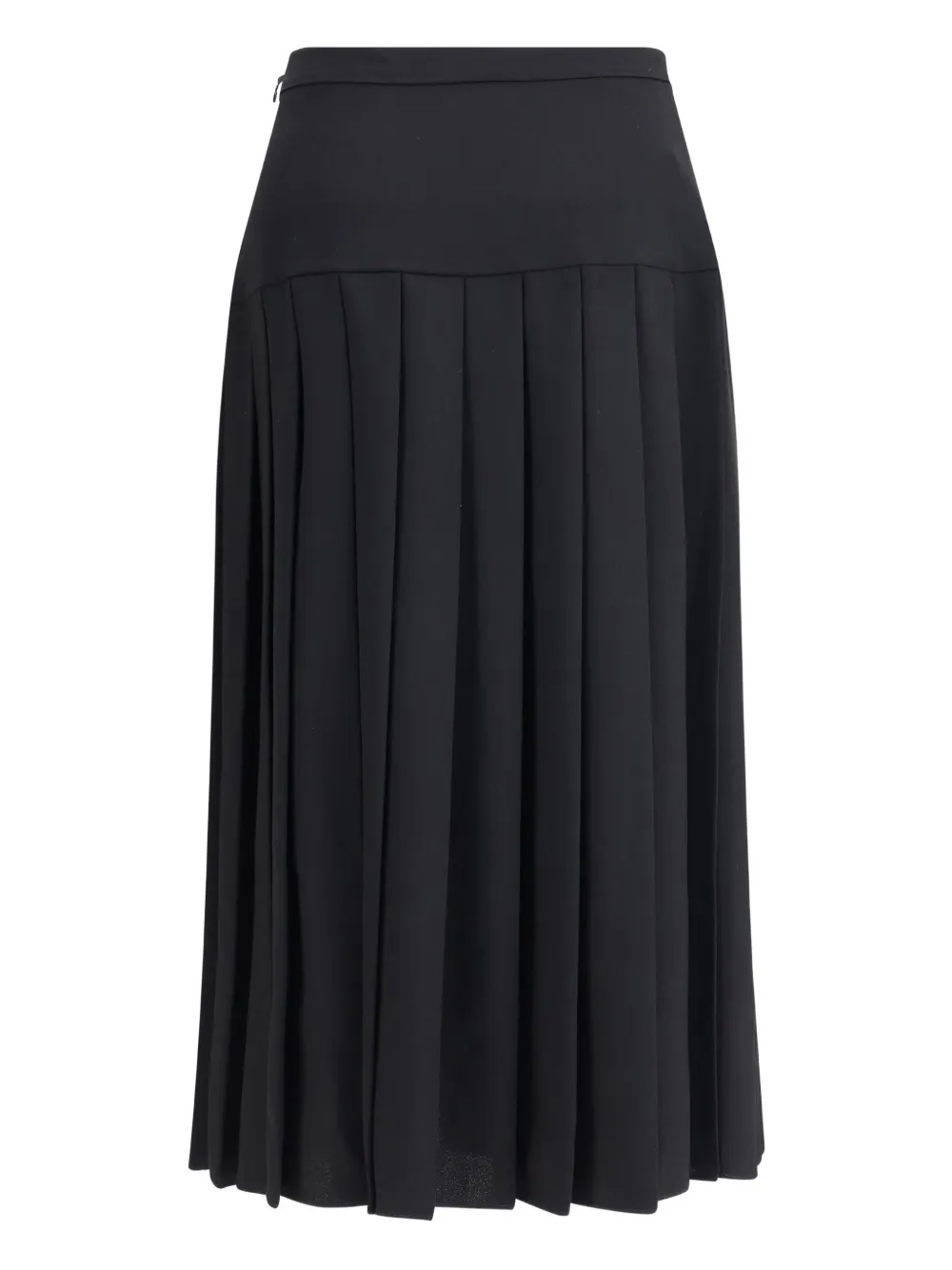 Alessandra Rich pleated midi skirt - Zwart