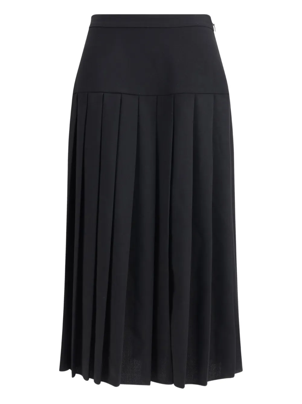 Alessandra Rich pleated midi skirt Zwart