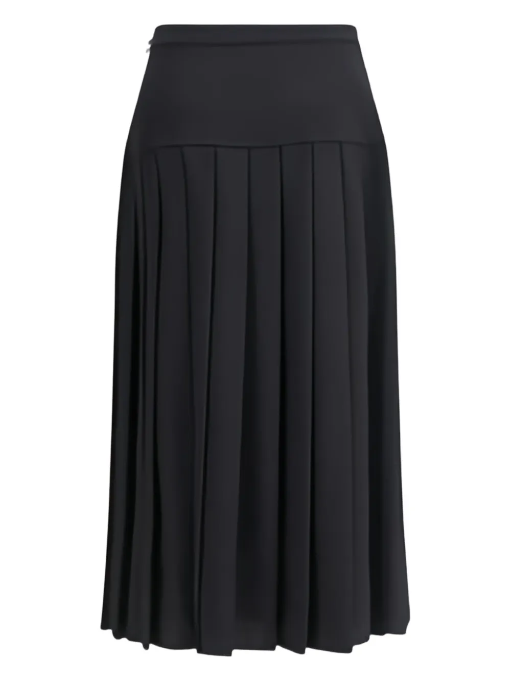 Alessandra Rich Pleated Midi Skirt In Blue