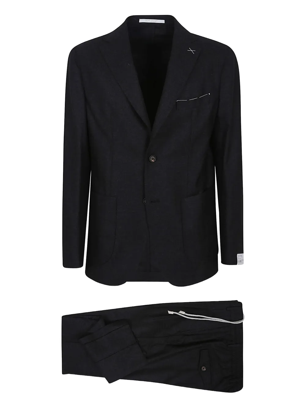 Eleventy drawstring single-breasted suit Zwart
