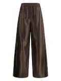 Giorgio Armani elasticated wide-leg trousers - Brown