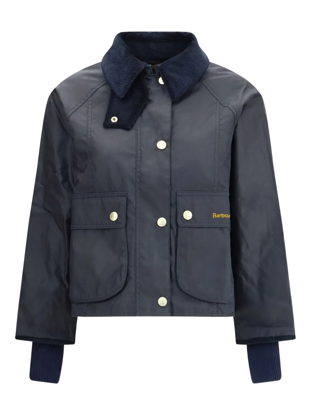 Barbour corduroy-collar jacket Blauw