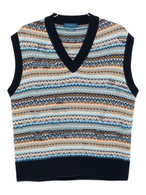 Daniele Fiesoli Fair isle-pattern V-neck sleeveless vest