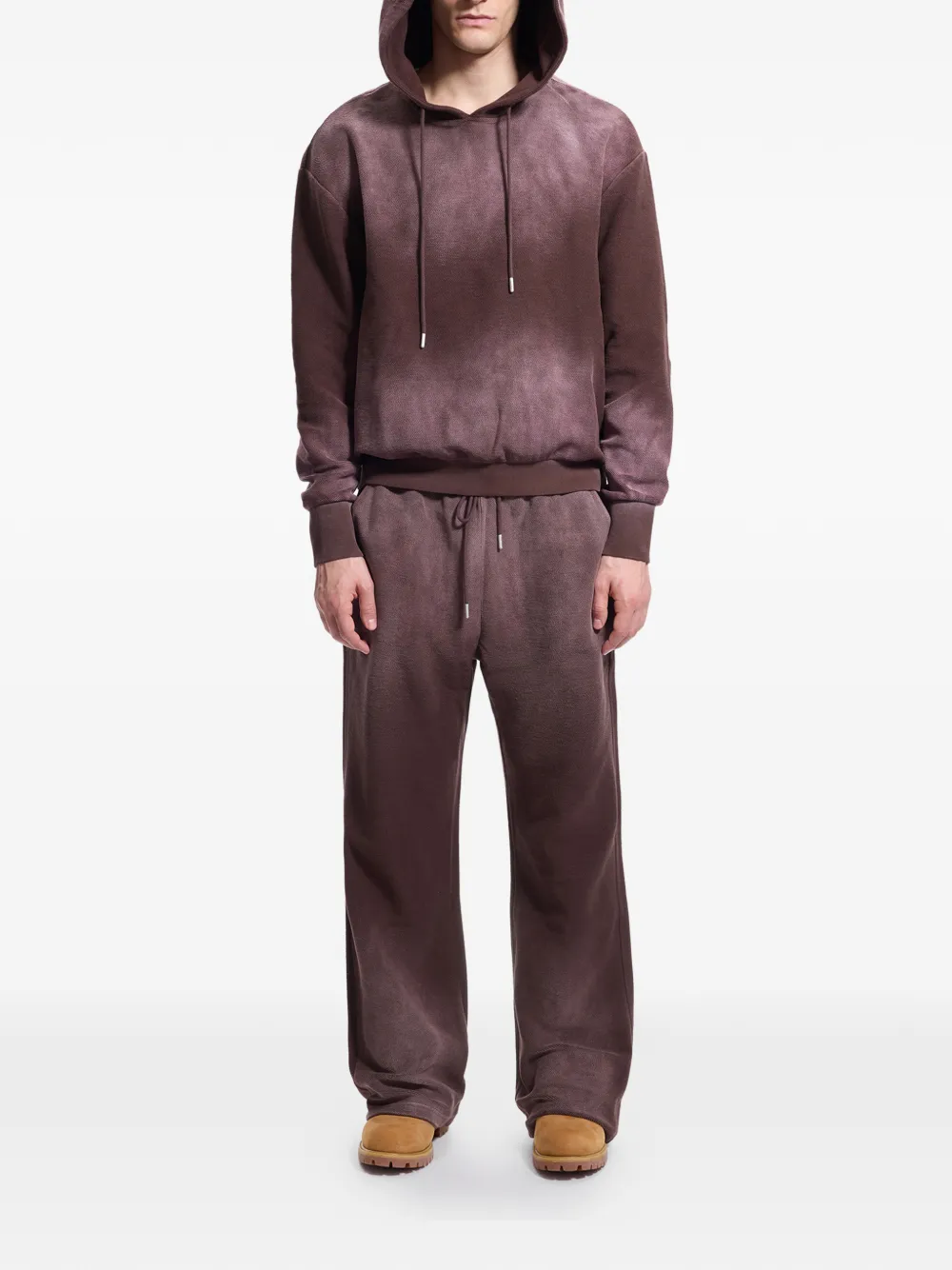  Protémoa Tie-dye Effect Hoodie - Brown 