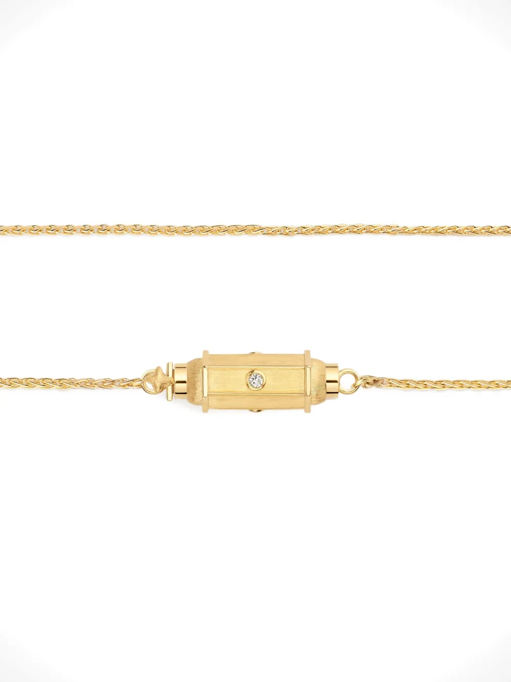 Marie Lichtenberg 18k Yellow Gold Micro Coco Diamond Necklace In Gold