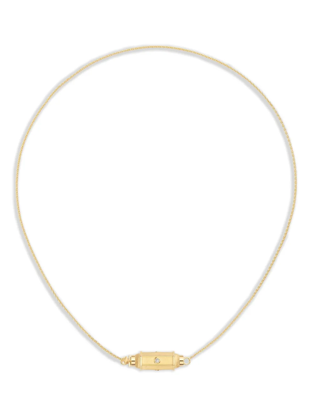 Marie Lichtenberg 18k Yellow Gold Micro Coco Diamond Necklace In Gold
