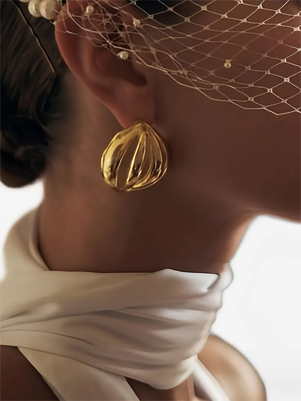  Ysso Pendientes Flower Bud - Dorado 