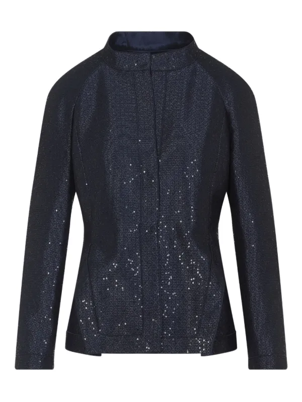 Giorgio Armani sequin-embellished Jacket | Blue | FARFETCH