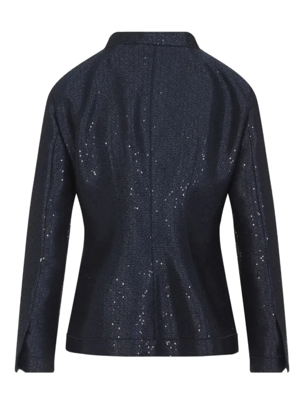 Giorgio Armani Giacca Con Paillettes Blu FARFETCH IT