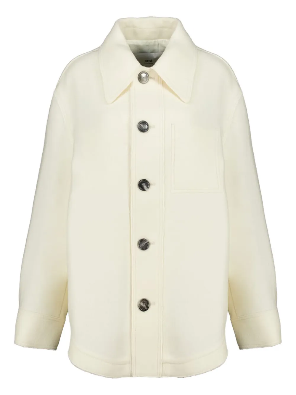 Ami Alexandre Mattiussi Wool Jacket In Neutral