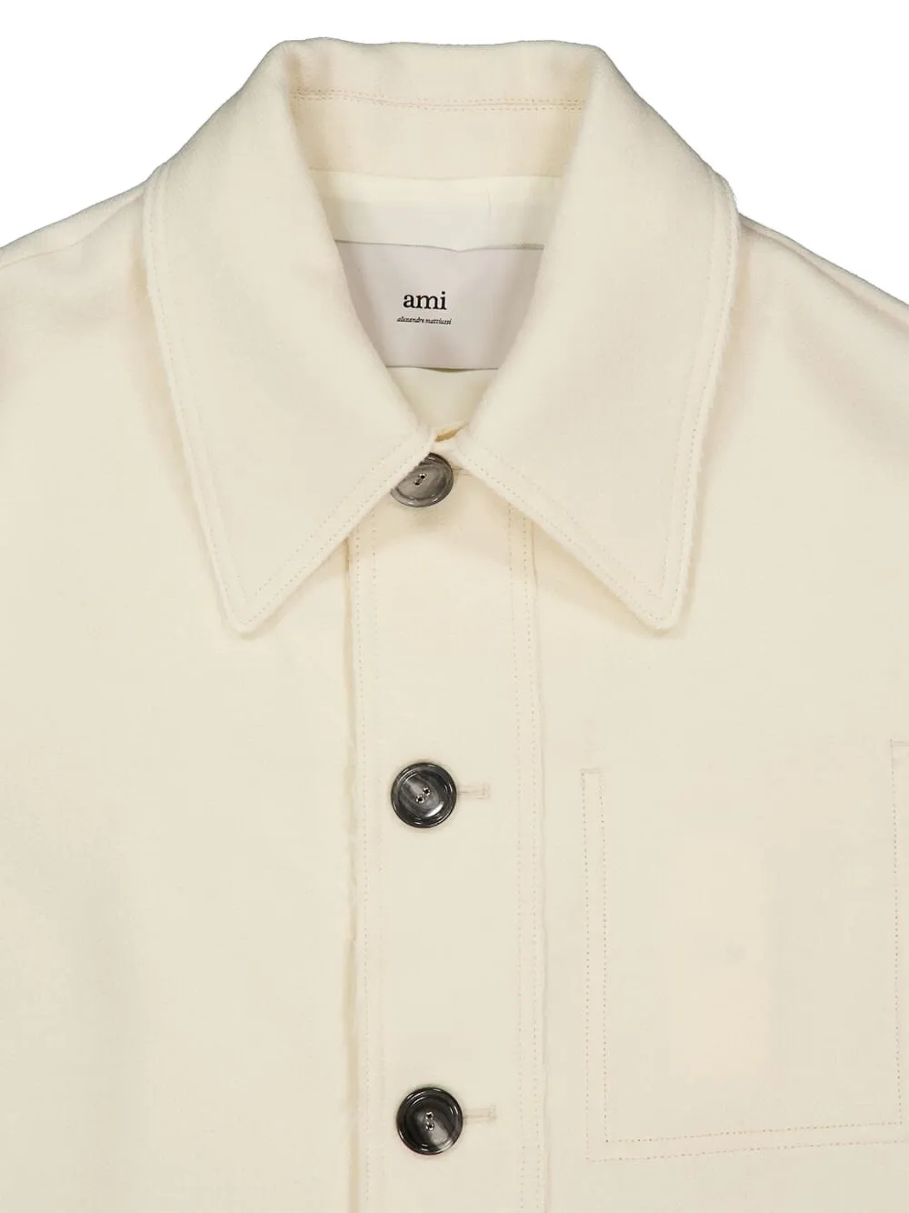Ami Alexandre Mattiussi Wool Jacket In Neutral