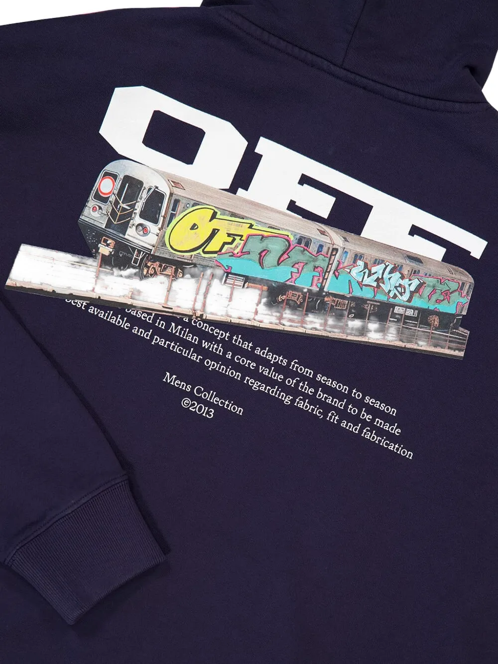 Off-White Train Off Skate hoodie Blauw