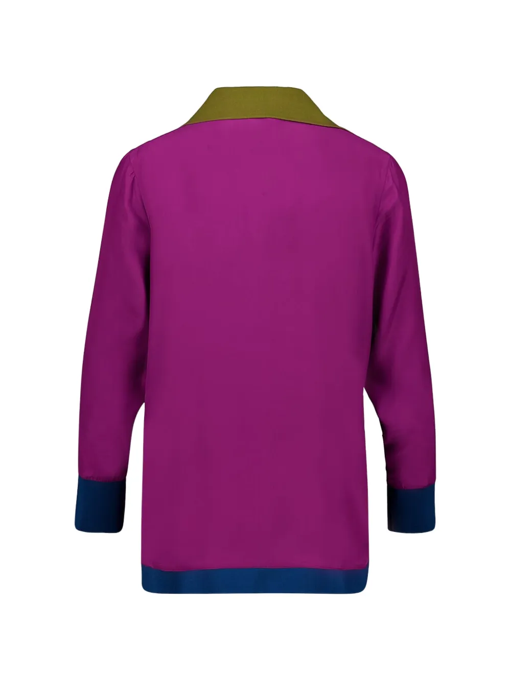  Paula V-neck Long-sleeve Blouse - Purple 