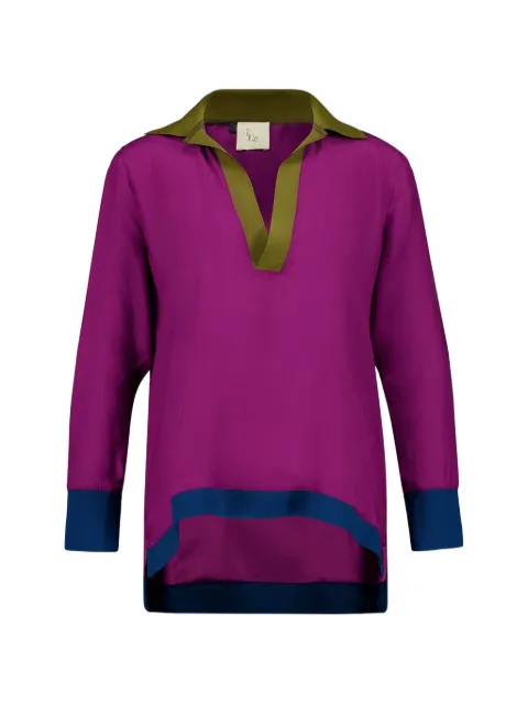 PAULA blusa manga larga con cuello en V