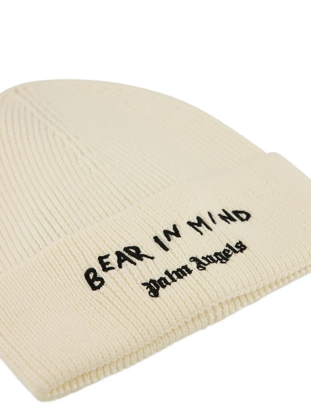 Palm Angels Bear In Mind Beanie Hat In Neutral