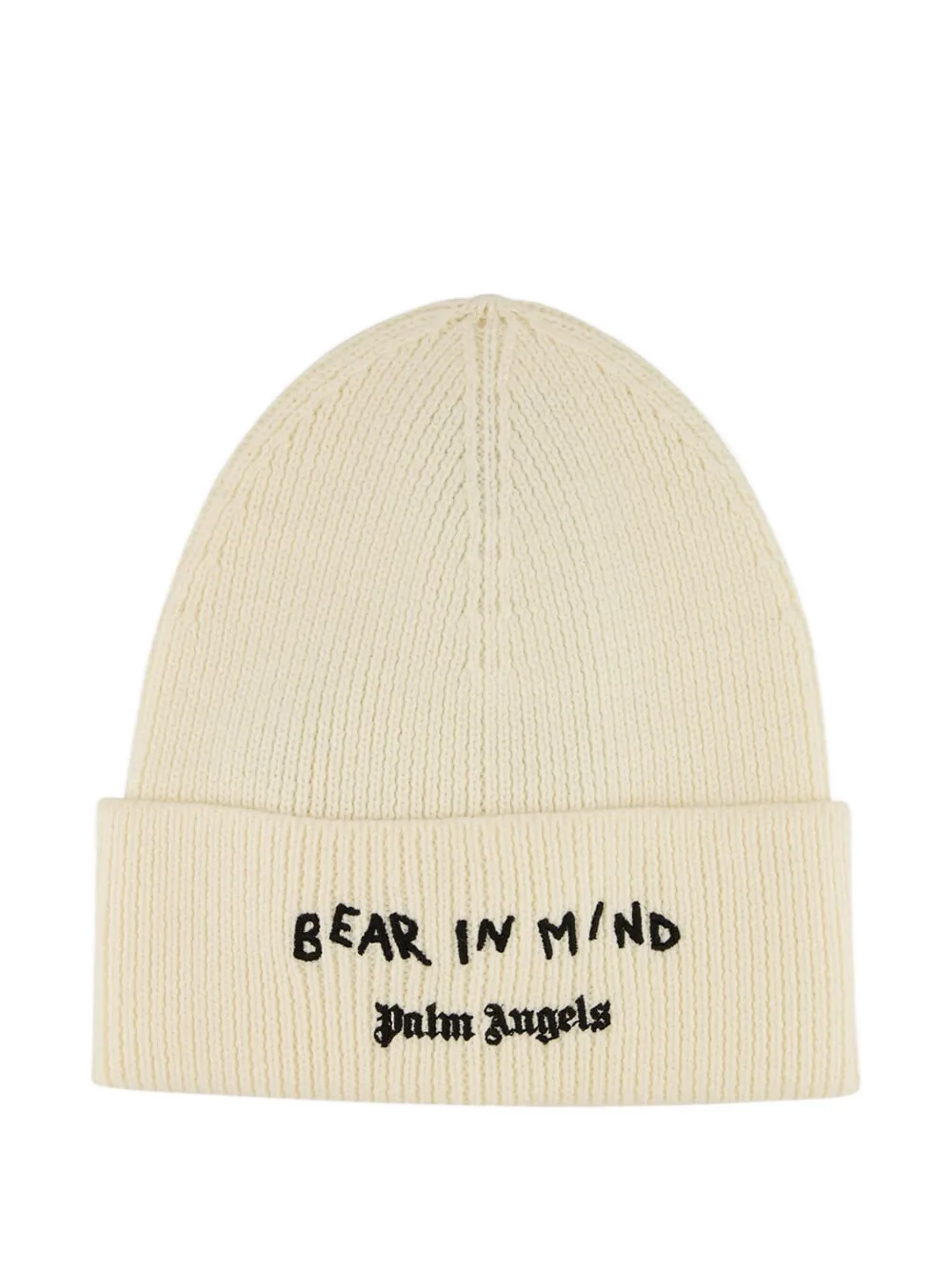 Palm Angels Bear In Mind Beanie Hat In Neutral