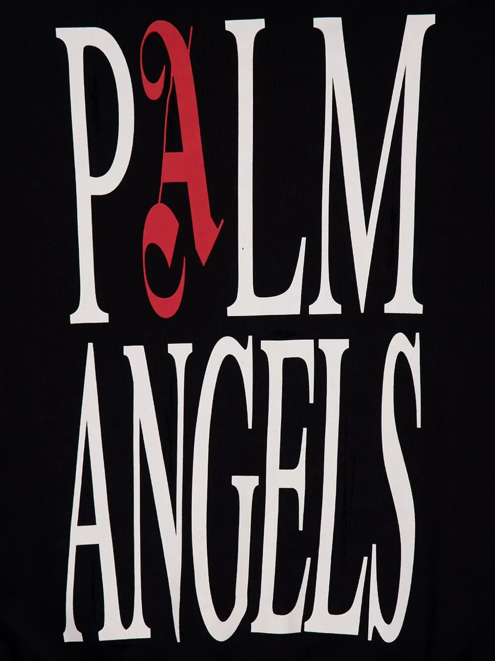 Palm Angels Flames Flag hoodie met rits Zwart