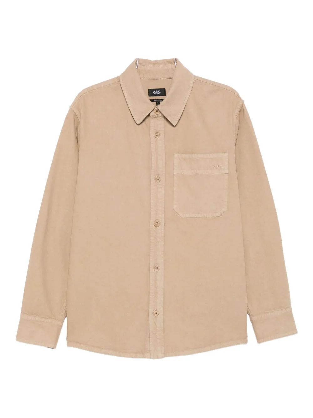 Apc Pocket Button-down Jacket In Neutral