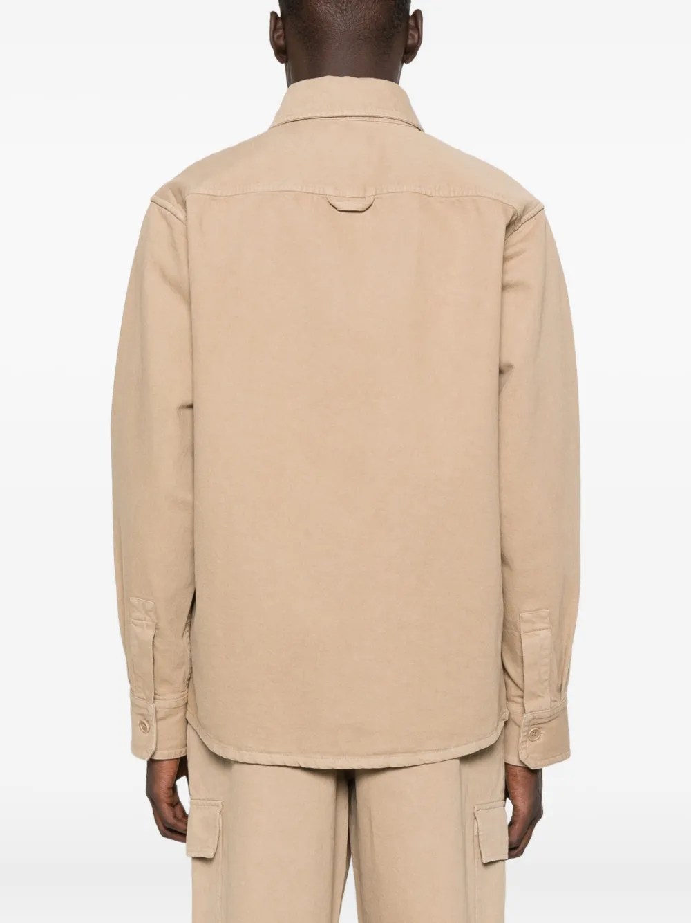 A.P.C. Button-down jack met zak Beige