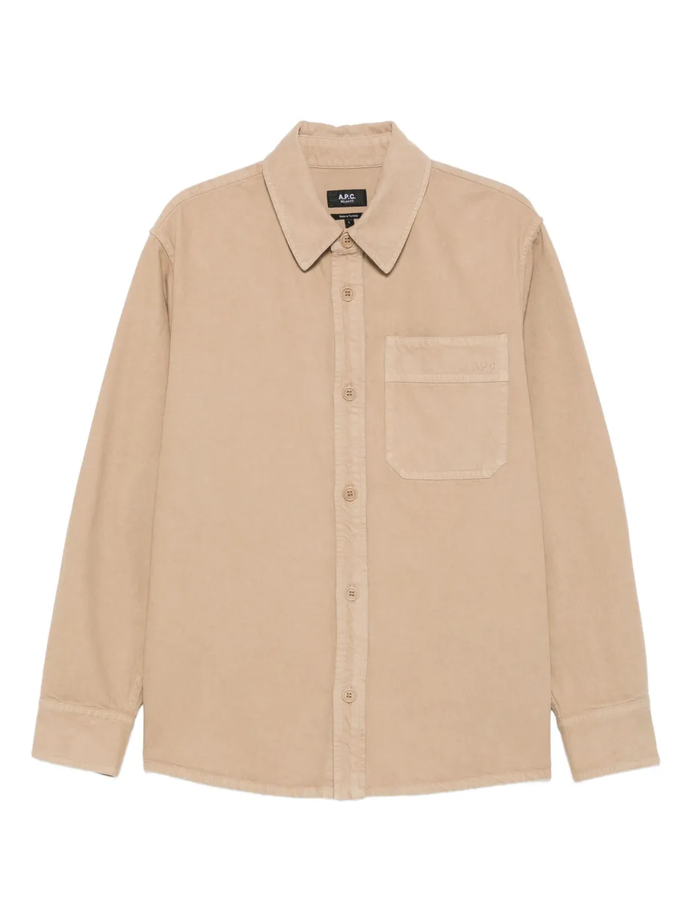 A.P.C. Button-down jack met zak Beige