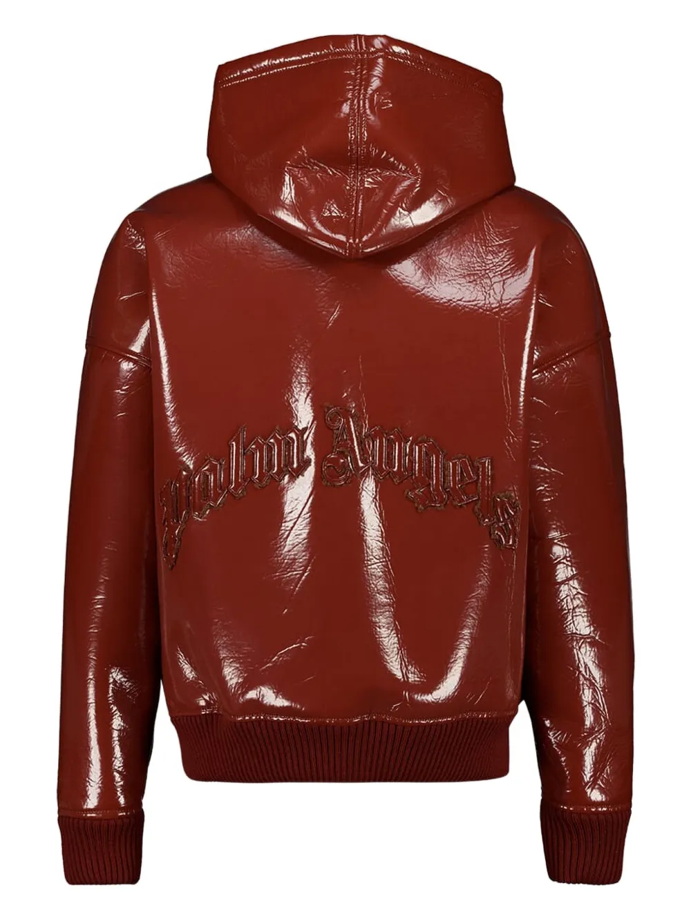Palm Angels Curved Logo Bomber Jacket In Red