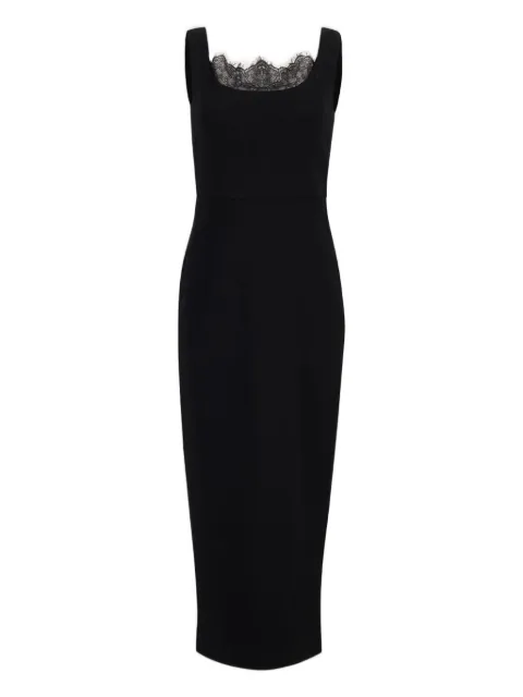 Roland Mouret lace-insert crepe dress