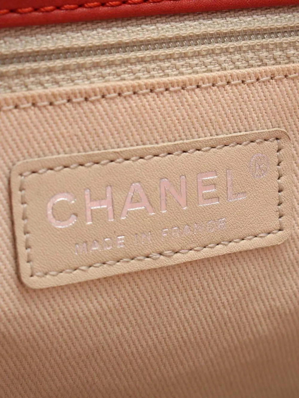 Pre-owned Chanel 2010-2011 Cc Quilted Lambskin Chain Tote Bag In Red