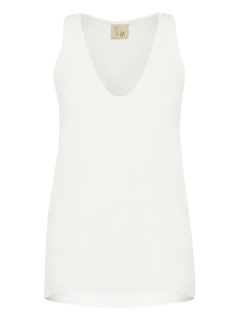PAULA V-neck silk tank top