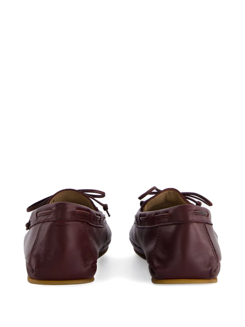 Le Monde Beryl Leather Mocassin In Burgundy