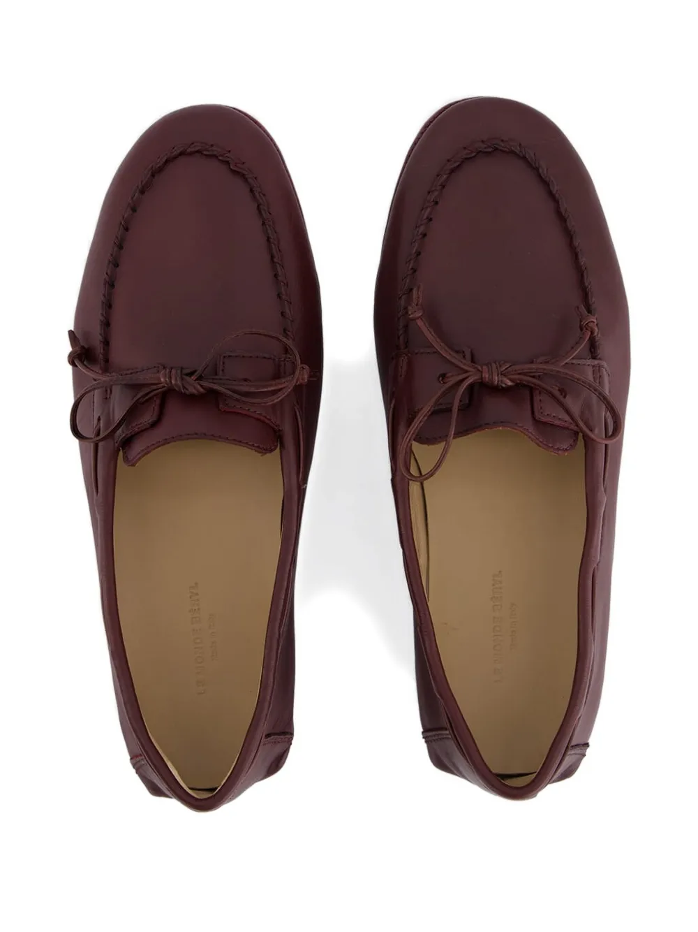 Le Monde Beryl Leren mocassin Rood