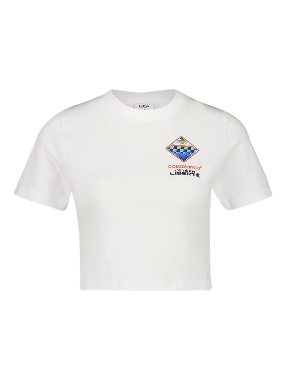 Casablanca L'Été En Liberté プリント Tシャツ - ホワイト Casablanca L'Été En Liberté プリント Tシャツ - ホワイト