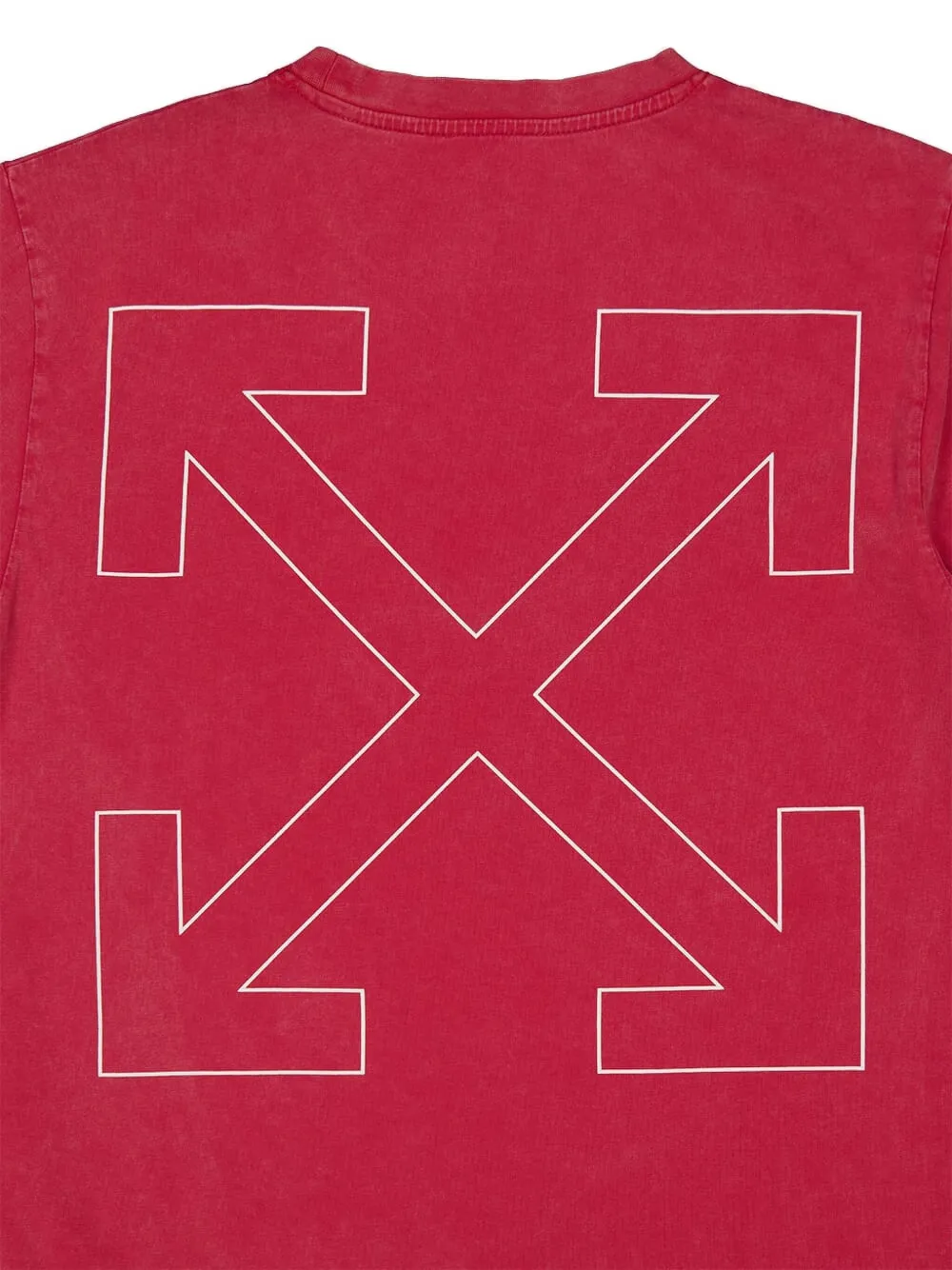 Off-White T-shirt met logodetail Rood