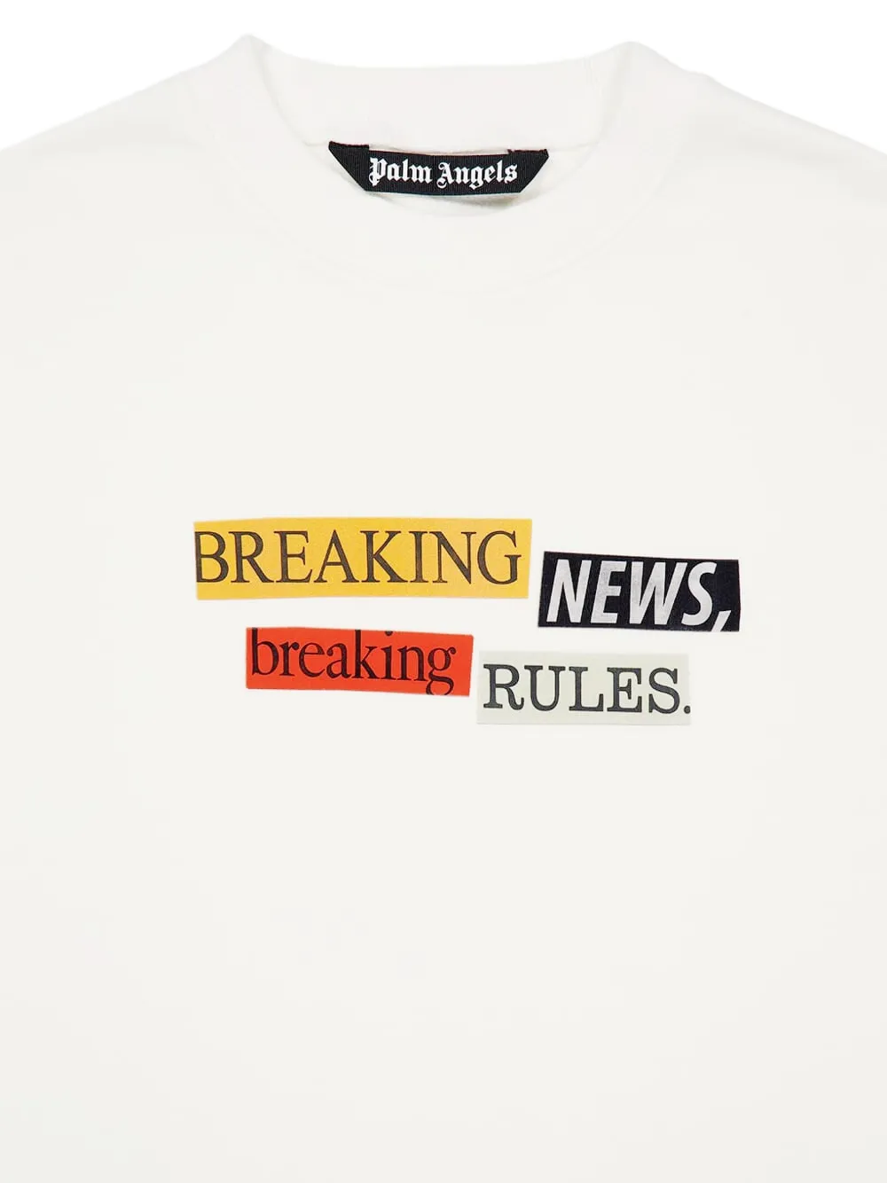 Palm Angels x LA Times Quote sweater met ronde hals Wit