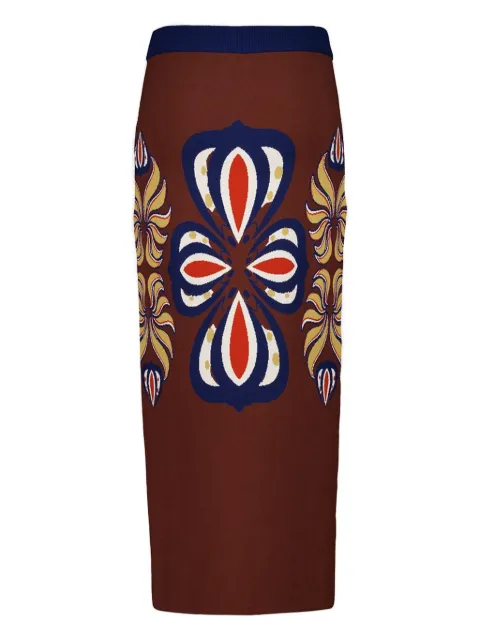 PAULA jacquard midi skirt