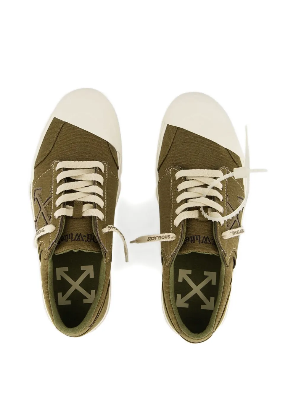 Off-White Vulcanized sneakers met label Groen