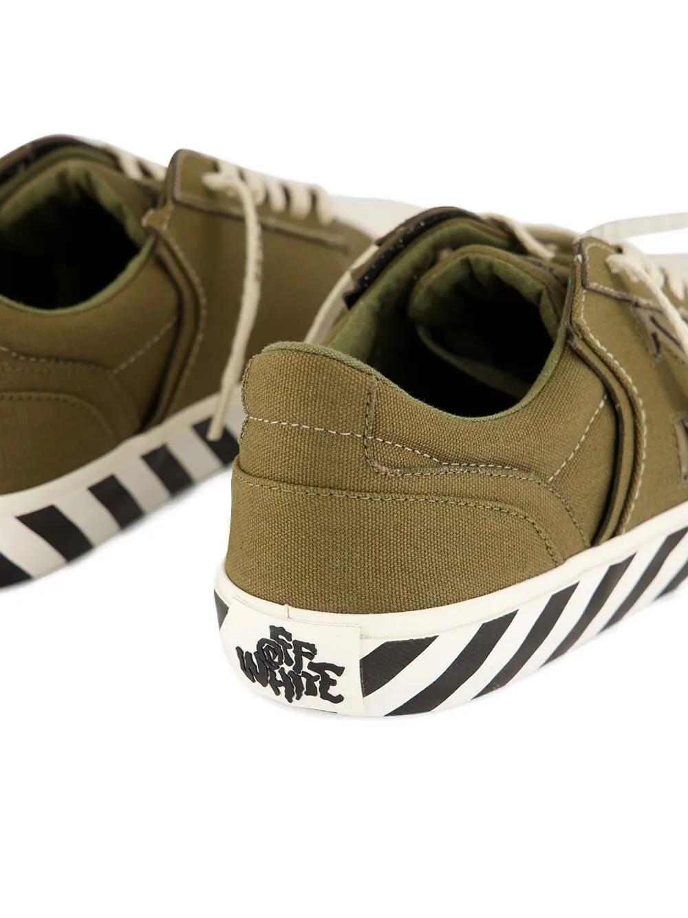 Off-White Vulcanized sneakers met label Groen