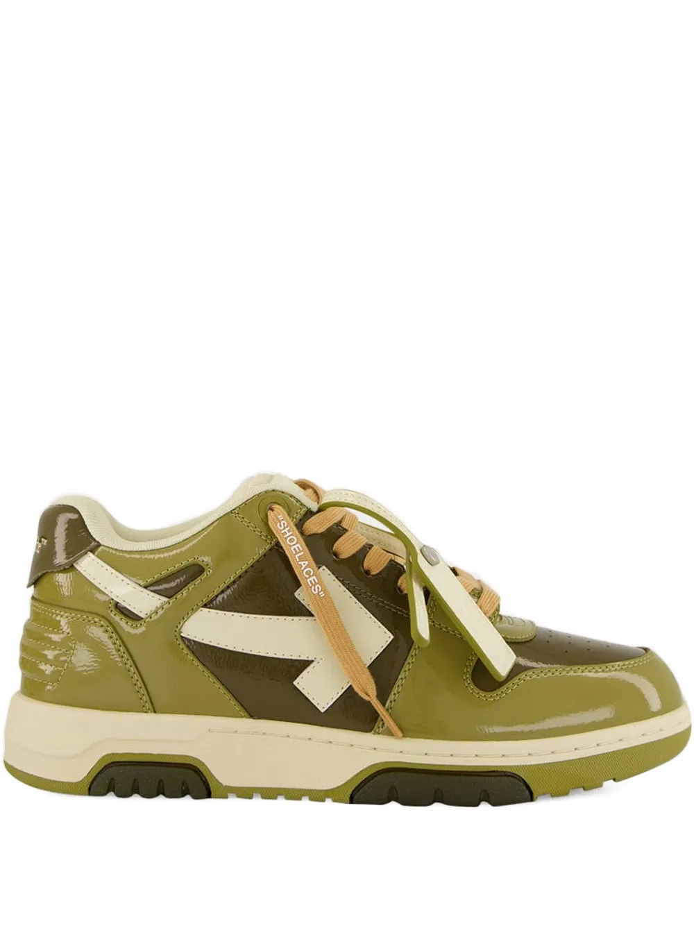 Off-White Out Of Office "OOO" lakleren sneakers Groen