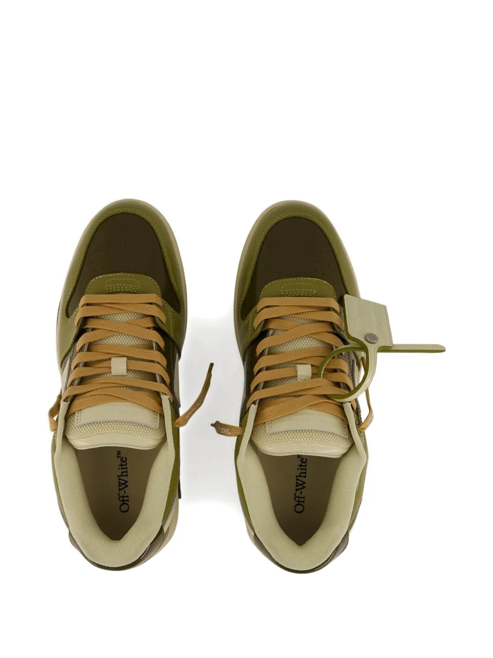 Off-White Out Of Office "OOO" lakleren sneakers Groen