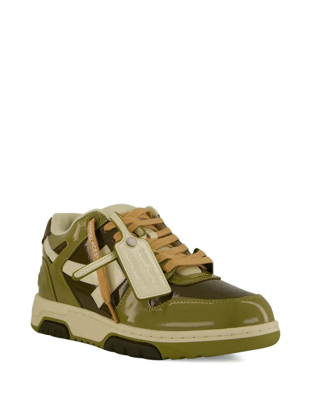 Off-White Out Of Office "OOO" lakleren sneakers Groen