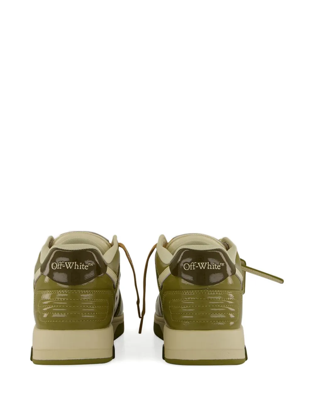 Off-White Out Of Office "OOO" lakleren sneakers Groen