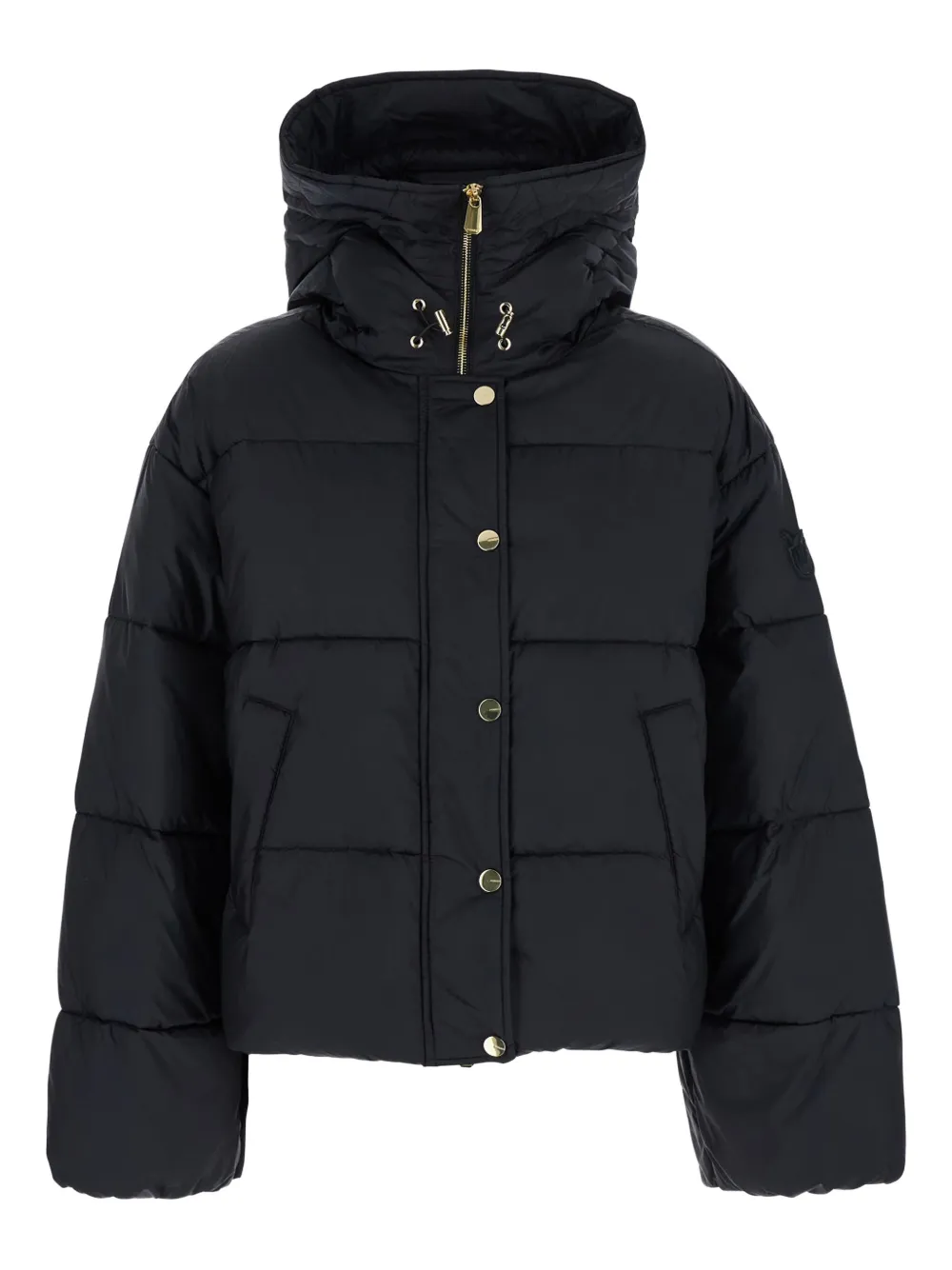 PINKO Donsjack met capuchon Zwart