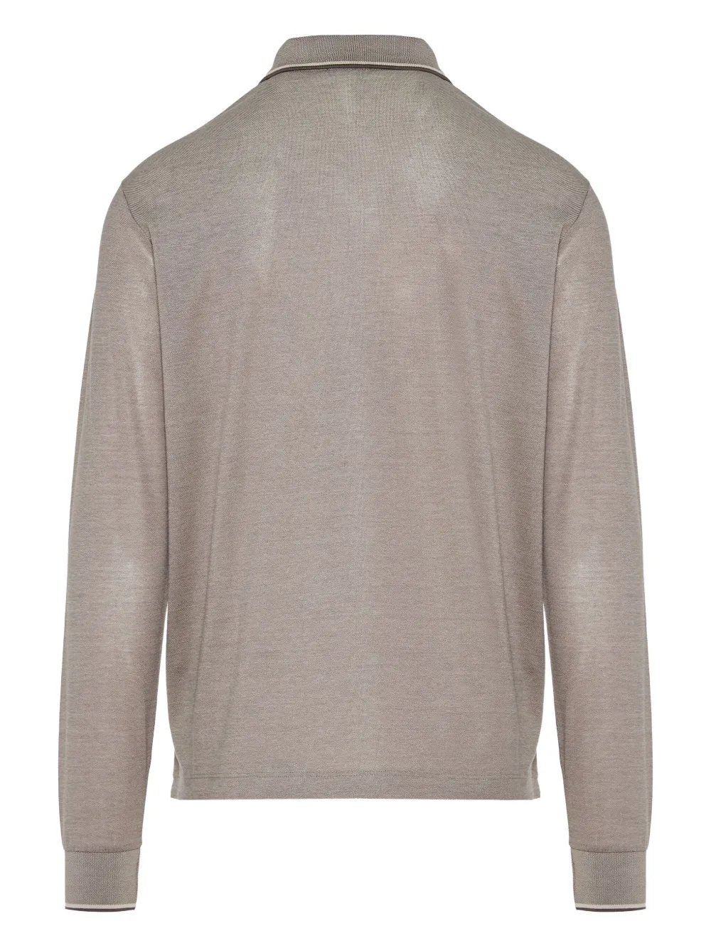 Paul & Shark long-sleeve tipped polo shirt - Beige