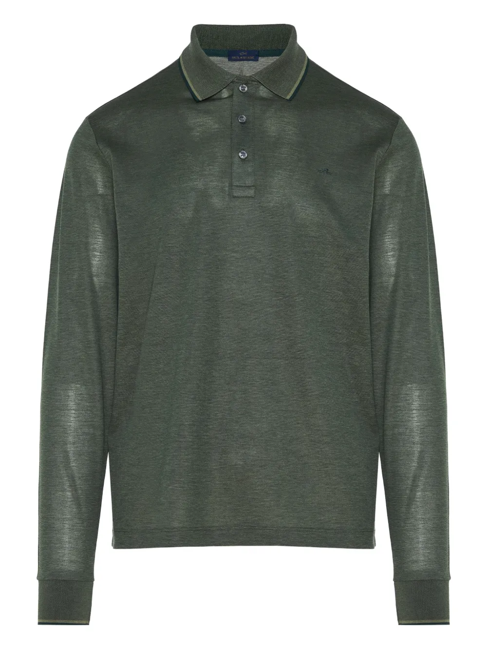 Paul & Shark long-sleeve polo shirt | Green | Image 1
