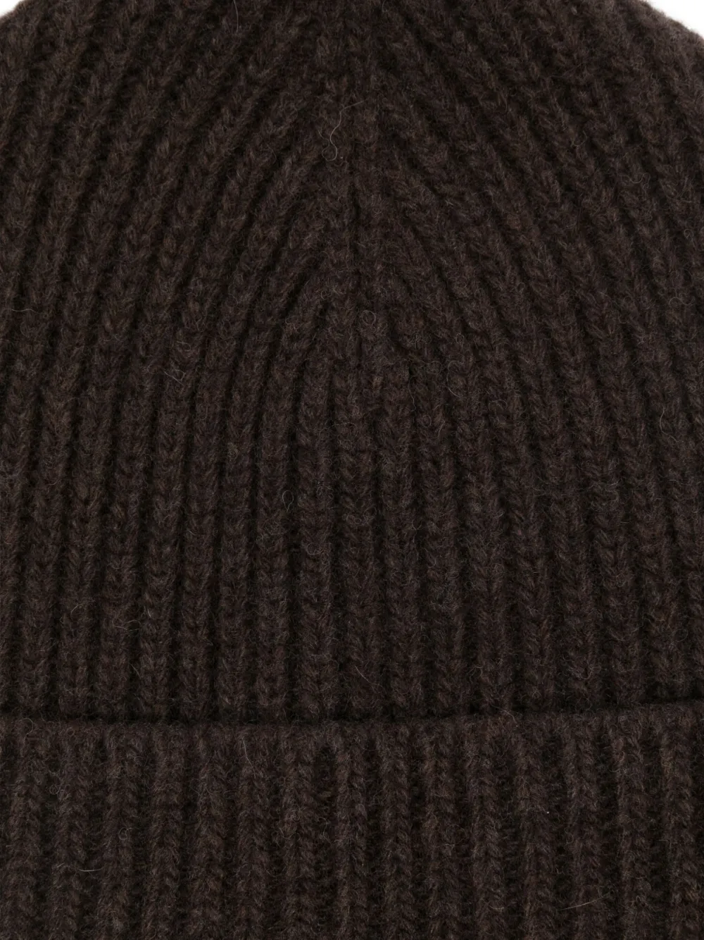Paul & Shark ribbed wool beanie - Bruin
