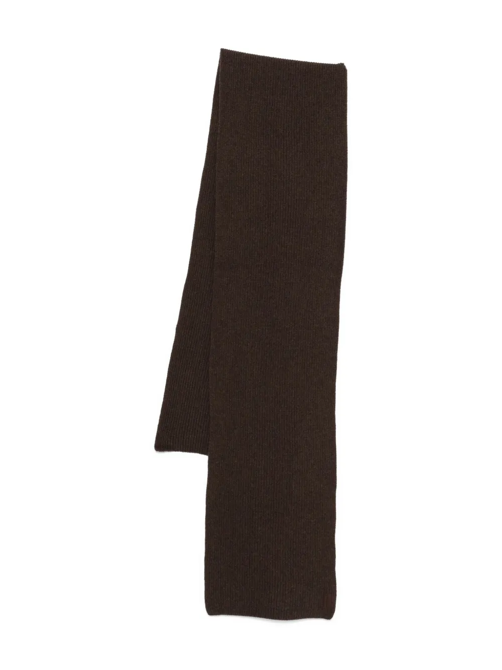 Paul & Shark Ribbed Scarf In Brown