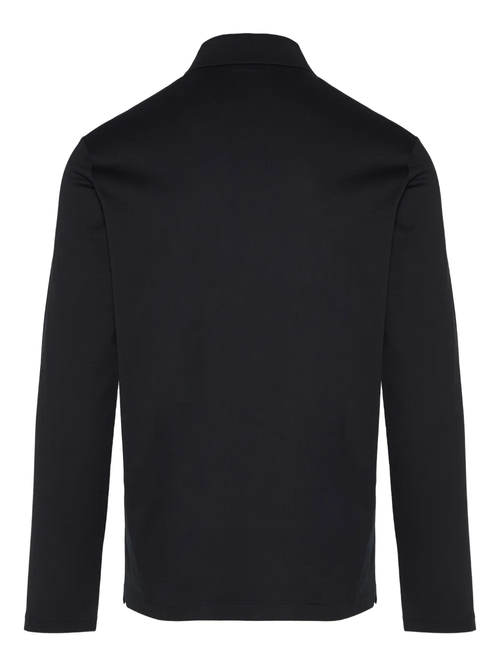 Paul & Shark long-sleeve zip polo shirt - Zwart
