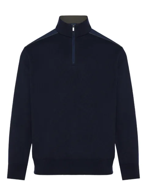 Paul & Shark half-zip panelled sweater